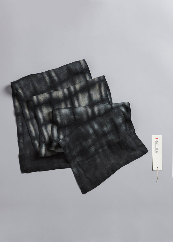 Abstract Squares Scarf in Anthracite
