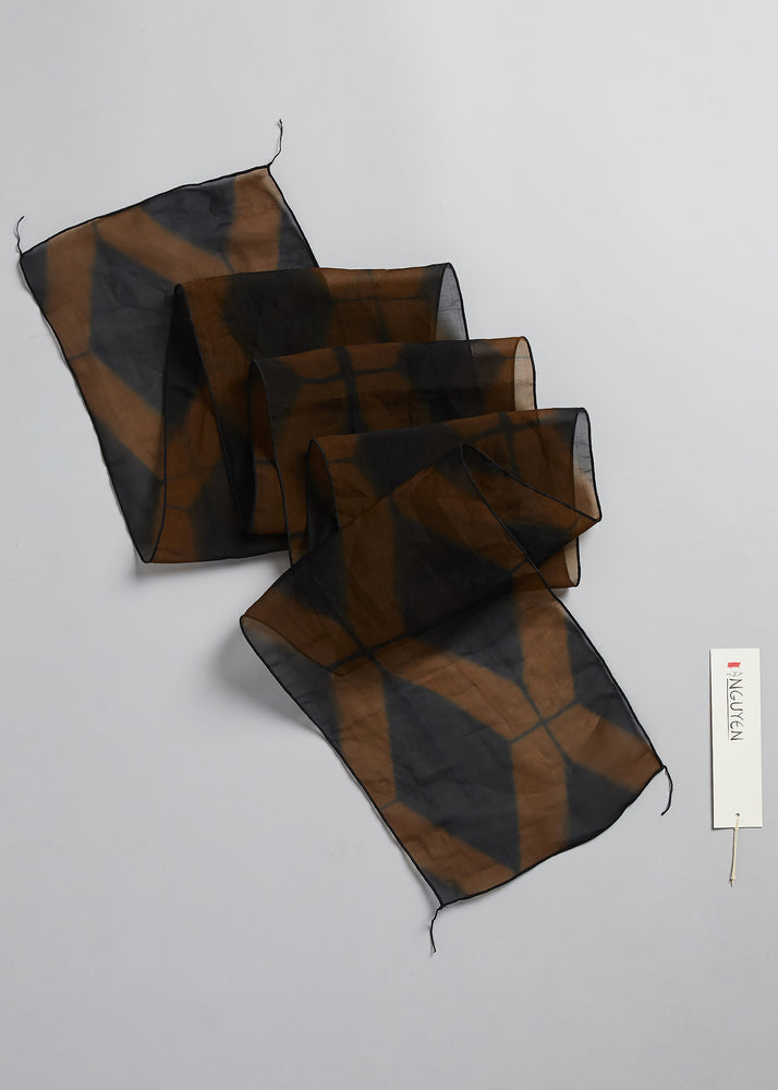 
                  
                    Load image into Gallery viewer, Lattice Scarf in Copper + Black
                  
                